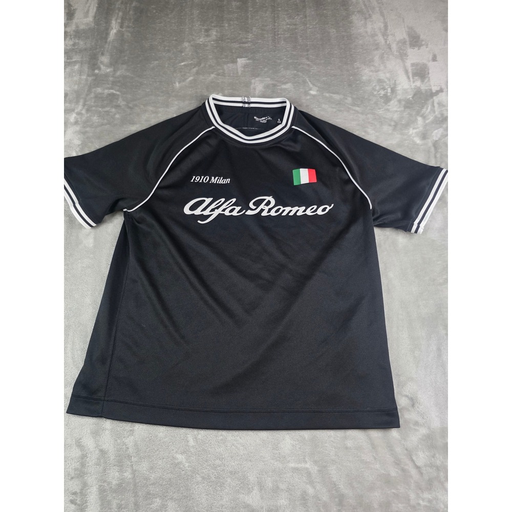 Abercrombie & Fitch T-Shirt Mens Small Black Alfa Romeo 1910 Milan Graphic Tee
